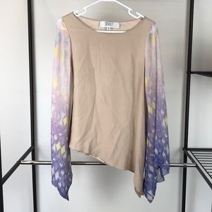 Badgley Mischka Silk Blouse Sz M